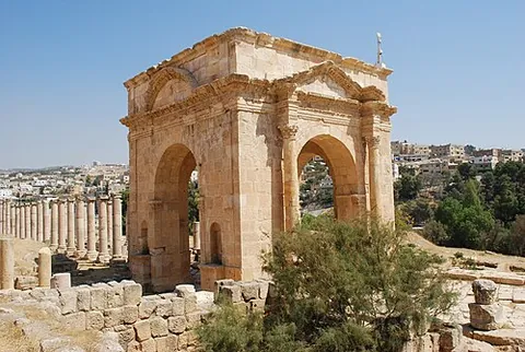 tetrapylon: a Roman-style cubic structure with a gate on each of its four sides