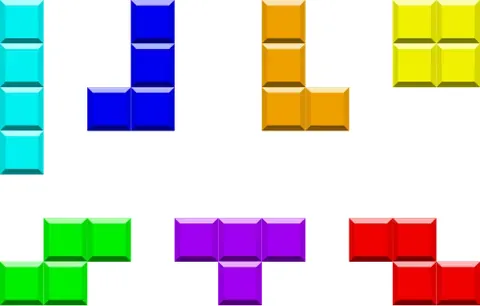 tetromino: a polyomino consisting of four squares connected edge-to-edge
