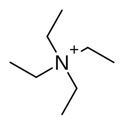 tetrylammonium: the cation tetraethylammonium when used for the drug tetrylammonium bromide