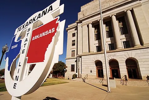 texarkana: a city, the county seat of Miller County, Arkansas, adjoining Texarkana, Texas