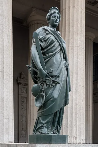 themis: a Titan, the embodiment of divine order, law and custom. She was the daughter of Gaia and Uranus