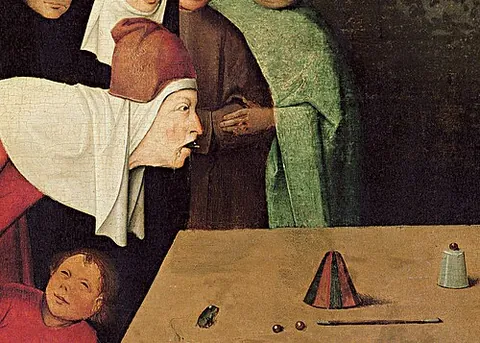 thimblerig: a game of skill which requires the bettor to guess under which of three small cups (or thimbles) a...