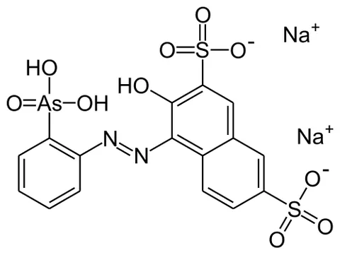 thorin: a highly toxic indicator used in the determination of barium, beryllium, lithium, uranium and...