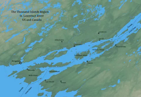 thousand islands: an archipelago of more than 1800 islands and islets on the upper Saint Lawrence River between...