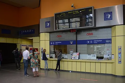 ticket office: an office or booth where tickets may be purchased to allow admittance or for travel