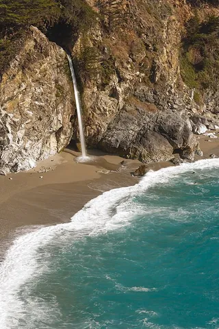 tidefall: a waterfall that empties directly into the sea