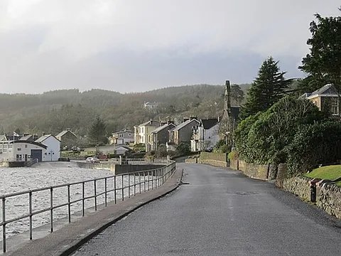 tighnabruaich: a coastal village on the Kyles of Bute, Argyll and Bute council area, Scotland (OS grid ref NR9772)