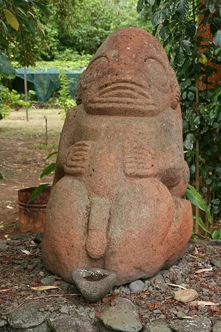 tiki: a carved talisman in humanoid form, common to the cultures of the Pacific Ocean