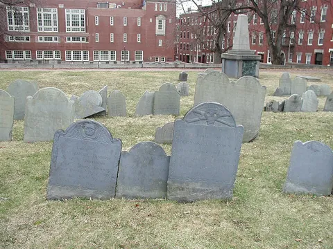 tombstone: a grave marker, a stone slab or similar object marking a person's grave