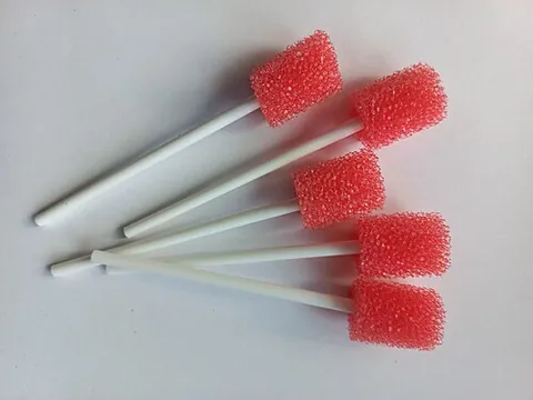 toothette: a swab consisting of a small sponge on a stick, used for oral hygiene