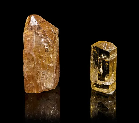 topaz: a silicate mineral of aluminium and fluorine, usually tinted by impurities