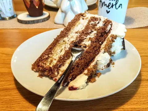 torte: a rich, dense cake, typically made with many eggs and relatively little flour (as opposed to a...