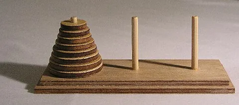 tower of hanoi: a mathematical puzzle or game which consists of three rods, and a number of disks of different...