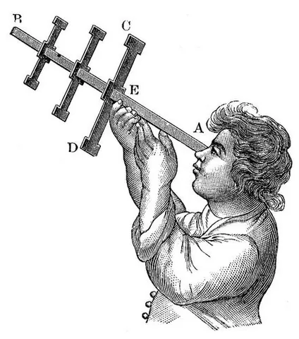 transversary: a cross-beam or cross-bar, for example on a navigational cross-staff. (Compare transom.)