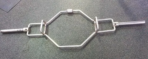 trap bar: an implement used for deadlifts and other forms of weight training, consisting essentially of an...