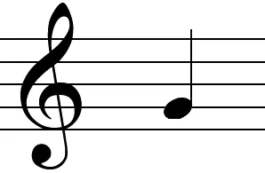 treble clef: a symbol showing that the second line from the bottom of the stave represents the G above middle C