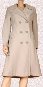 trench coat: a military-style raincoat with a belt and deep pockets and often epaulettes