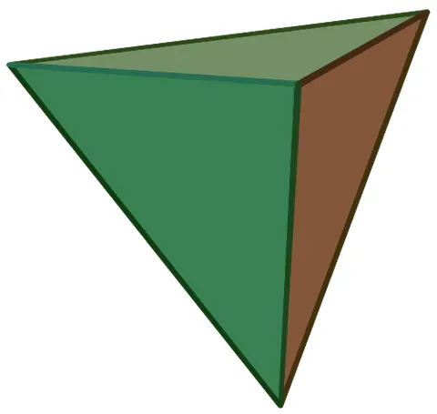triangular pyramid: a three-dimensional figure with four triangular bases