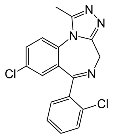 triazolam: a benzodiazepine C₁₇H₁₂Cl₂N₄ used as a sleep-inducing agent in the short-term treatment of insomnia