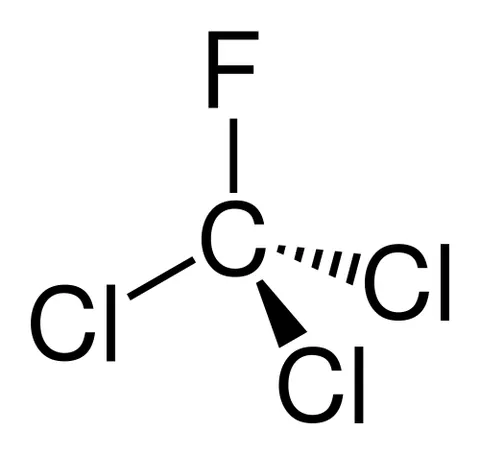 trichlorofluoromethane: a chlorofluorocarbon, CFCl₃, formerly used as a refrigerant but retired because of harmful effects...