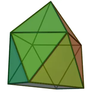 tridecahedron: a polyhedron with thirteen faces