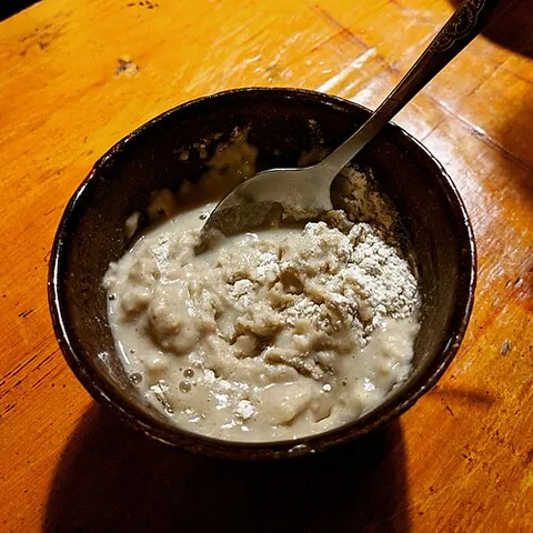 tsamba: a form of porridge made from roasted barley in Tibet