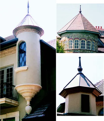 turret: a little tower, frequently a merely ornamental structure at one of the corners of a building or...