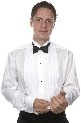 tuxedo shirt: synonym of dress shirt