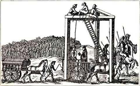 tyburn tree: a gallows, situated at Tyburn, Middlesex, (present-day Greater London), that was used for public...