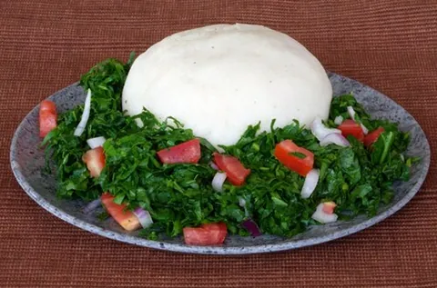 ugali: african cornmeal porridge
