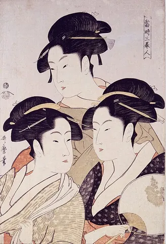 ukiyo-e: a Japanese painting or woodblock print depicting everyday life