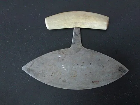 ulu: an all-purpose knife traditionally used by Yup'ik, Inuit, and Aleut women