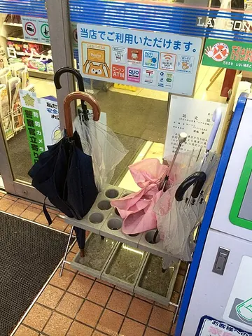 umbrella stand: a container in which umbrellas are kept when drying or not in use