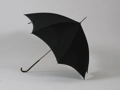 umbrella: a cloth-covered frame used for protection against rain or sun
