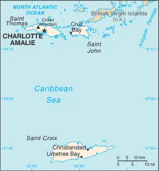 united states virgin islands: an archipelago and dependent territory of the United States, part of the Virgin Islands in the...