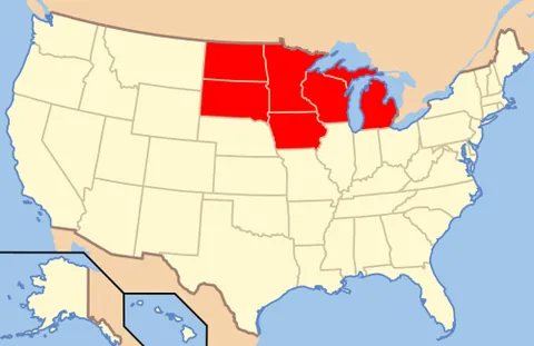 upper midwest: the states in the northern part of the Midwestern United States, mainly used to describe the area...
