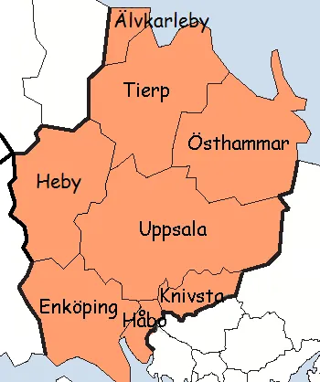 uppsala: a city and municipality in eastern central Sweden; the fourth largest city of the country