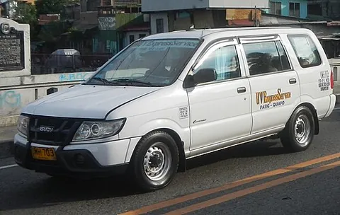 uv express: a shared taxi public transport service (typically using an SUV, van, or minivan)