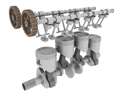 valve train: the mechanical system that operates the valves in an internal combustion engine