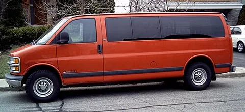 van: a covered motor vehicle used to carry goods or (normally less than ten) persons, usually roughly...