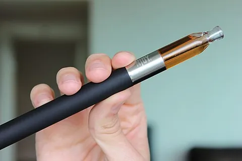 vapor pen: an electronic cigarette, especially when used to deliver a dose of a drug other than nicotine