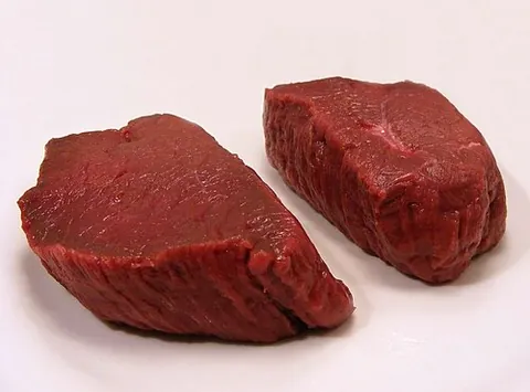 venison: the meat of a deer, especially one that was hunted in its own natural habitat