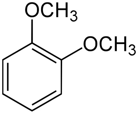 veratrole: the compound 1,2-dimethoxybenzene, a dimethyl ether derived from pyrocatechol