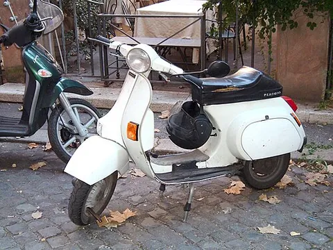 vespa: an Italian motor scooter