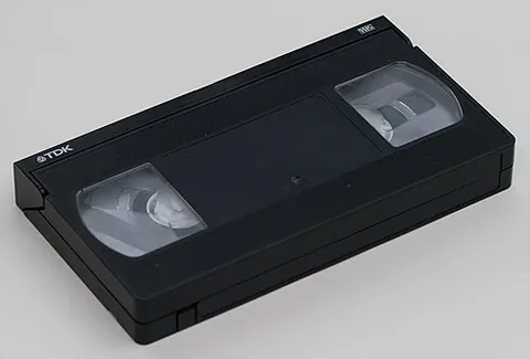 vhs: a type of videotape originally developed by the Japanese company JVC