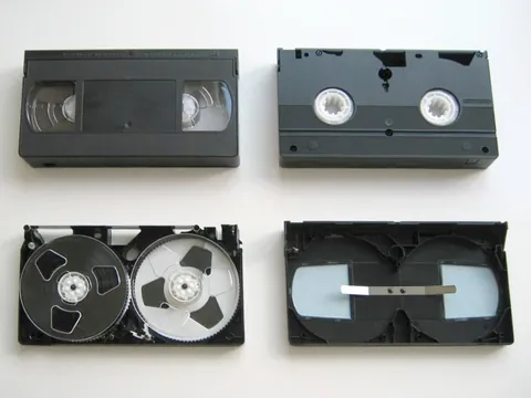 videotape: a relatively wide magnetic tape used for recording visual images and sounds (as of a television...