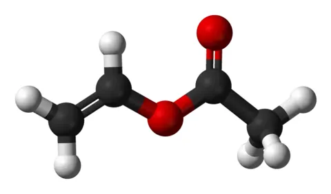 vinyl acetate: a monomer (CH₃COOCH=CH₂) prepared by reacting ethylene and acetic acid with oxygen and a palladium...
