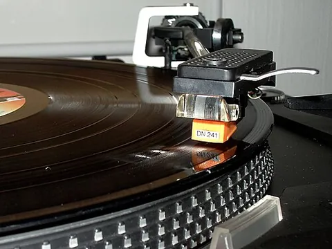 vinyl record: a form of gramophone record that was stamped from a lump of polyvinyl chloride