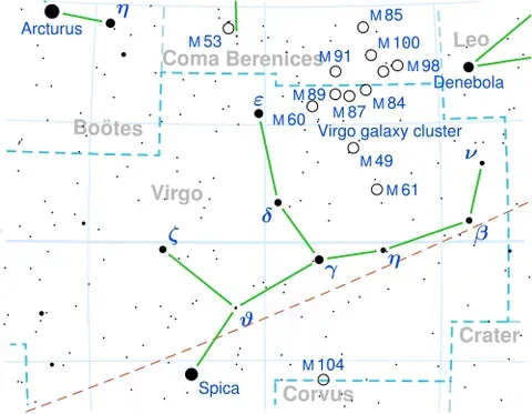 virgo: a constellation in the zodiac, traditionally figured in the shape of a maiden holding an ear of...