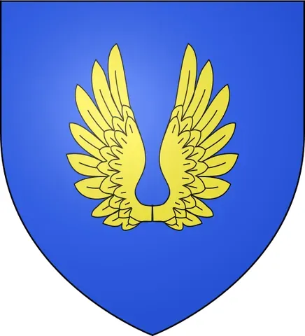 vol: a heraldic symbol consisting of a pair of outstretched wings, often conjoined at their shoulders